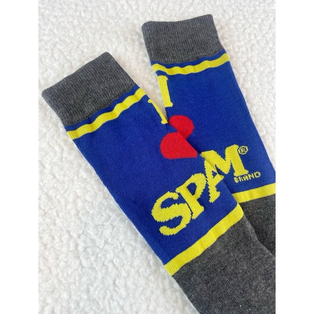 (NWOT) HORMEL FOODS • Grey/Multi “I ♥️ Spam” Novelty Tall Socks
